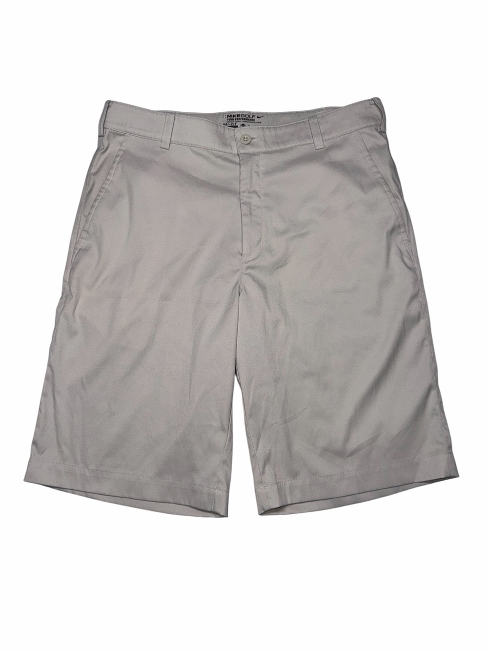 Nike Golf Dri Fit Tour Performance Shorts Men's Size W30, 11" Inseam Gray/Cream
